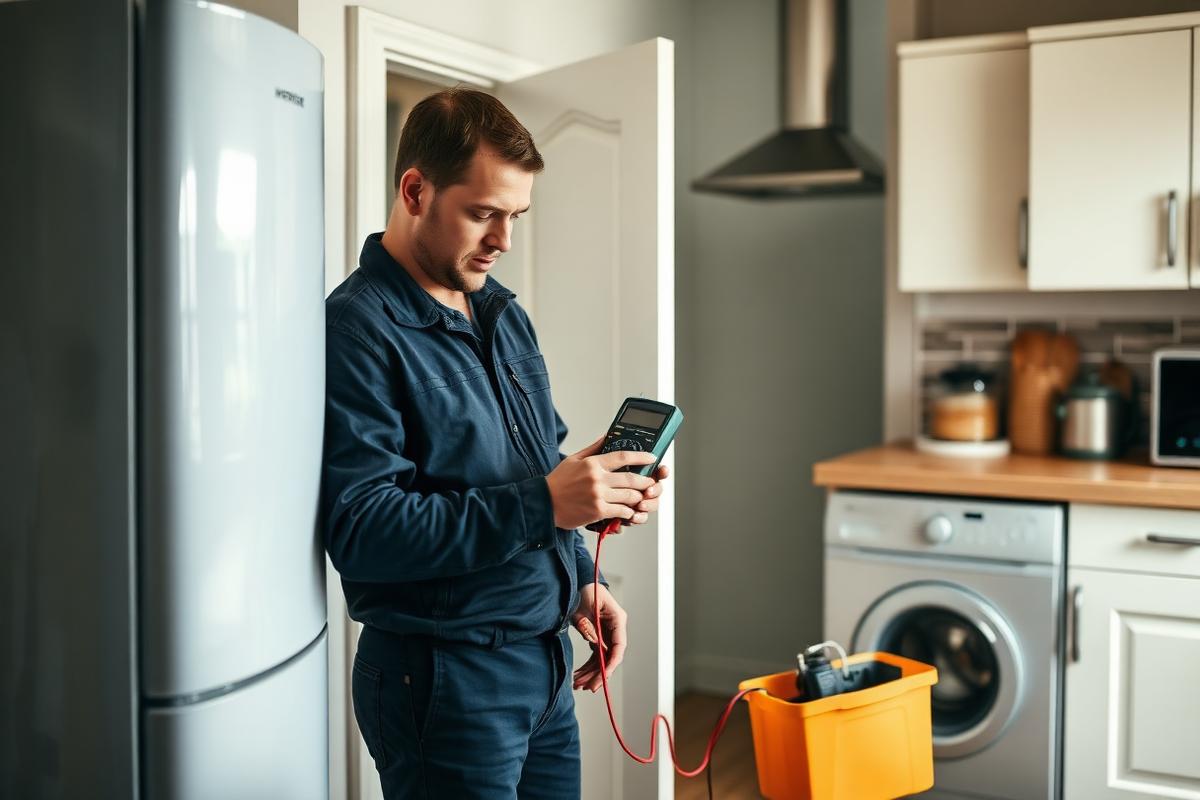 Gas Safe engineer testing a combi boiler during a boiler repair in Renfrew