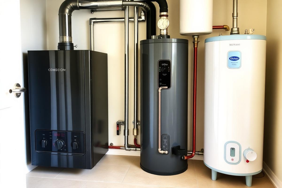 Comparison of a combi boiler and a system boiler with hot water cylinder