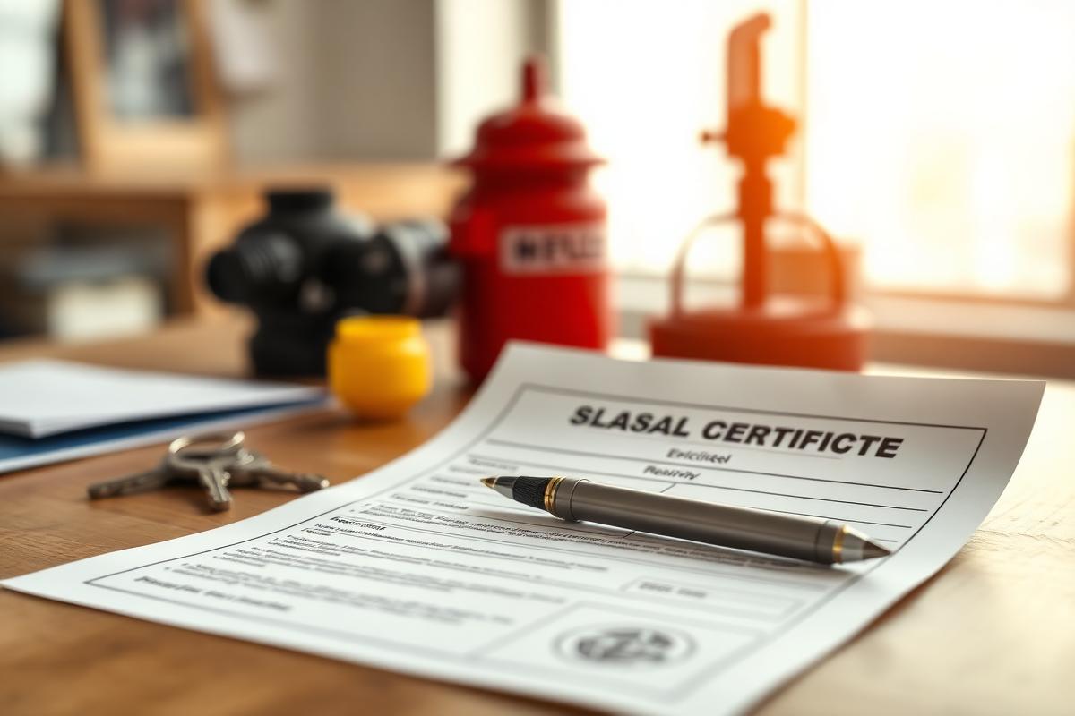Landlord gas safety record certificate being completed by an engineer