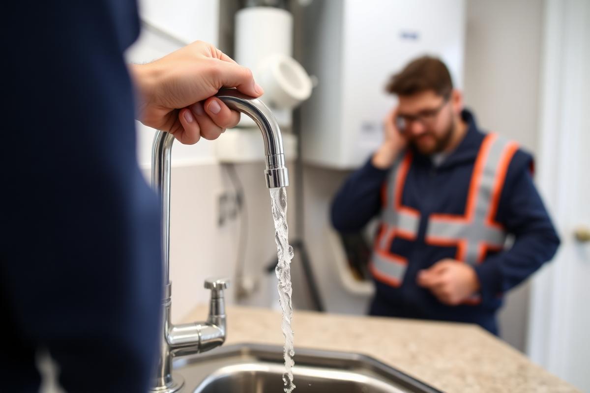 Cold water running from a tap while a combi boiler fails to fire for hot water